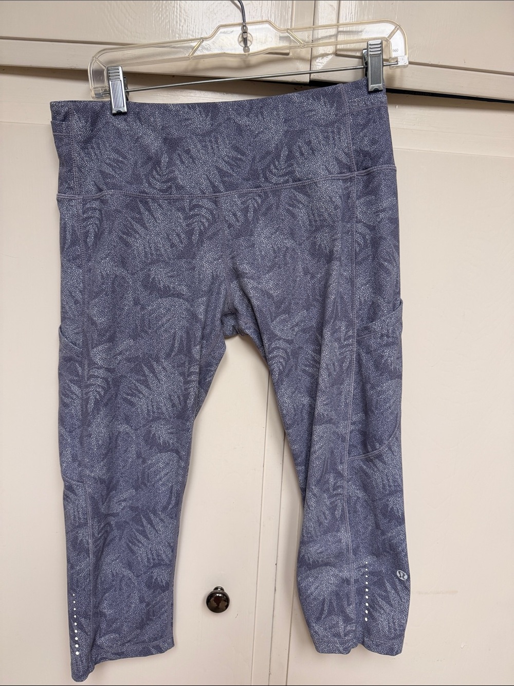 lululemon athletica Heathered Purple Gray Pocket Crop Leggings